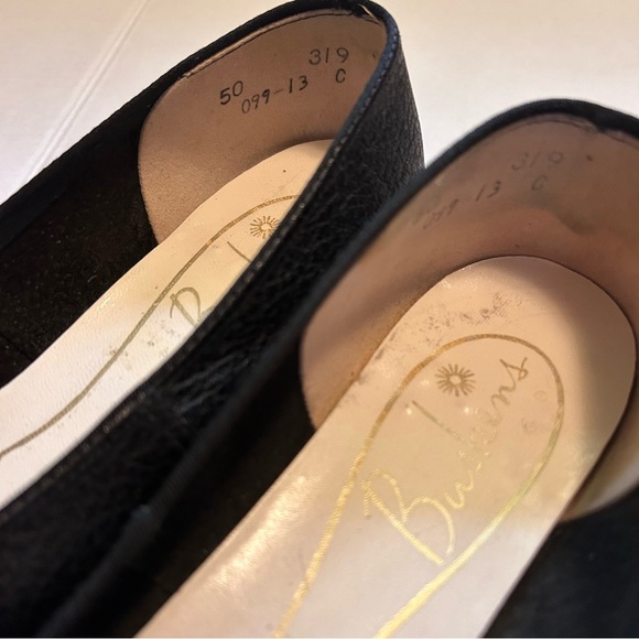 Vintage Buskens Black Leather Studded Geometric Shoes Pointed Toe Small - Picture 12 of 14